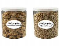 Pojemniki kuchenne - POJEMNIK PLASTIKOWY SŁOIK BIAŁA ZAKRĘTKA 1L 2 SZTUKI + ETYKIETY - miniaturka - grafika 1