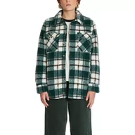Kurtki damskie - Volcom Damska kurtka Silent Sherpa, zielona (Dark Pine), M, Zielony (Dark Pine), M - miniaturka - grafika 1