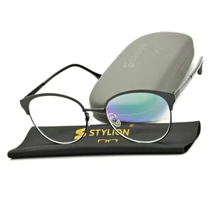 Damskie kocie okulary zerówki z antyrefleksem ST318A moc: 0.00 czarne - Okulary korekcyjne, oprawki, szkła - miniaturka - grafika 1