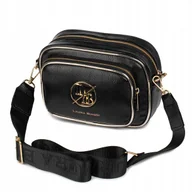 Torebki damskie - Torebka Damska Listonoszka Laura Biaggi Brązowa Zamszowa Czekoladowa Nerka - miniaturka - grafika 1