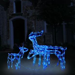 vidaXL 3 świąteczne renifery z lampek, 229 diod LED vidaXL - Oświetlenie świąteczne - miniaturka - grafika 1