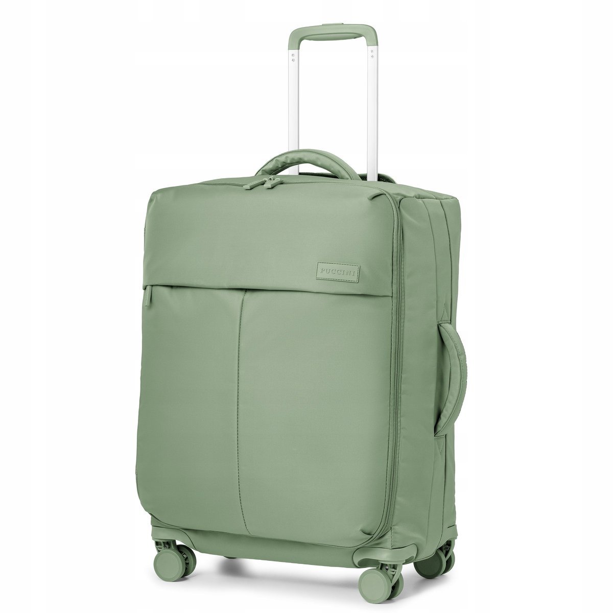PUCCINI Walizka Podróżna Średnia Miękka 4 Kółka Nylon EM50251B-5A Zielona