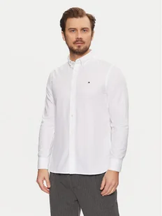 Tommy Hilfiger Koszula Flex Dobby MW0MW37578 Biały Slim Fit - Koszule męskie - miniaturka - grafika 1