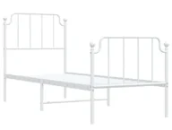 Łóżka - Białe metalowe łóżko jednoosobowe 90x200 cm E6-A99 - miniaturka - grafika 1