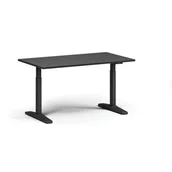 Stoły i stoliki do biura - Stół z regulacją wysokości, elektryczny, 675-1325 mm, blat 1400x800 mm, podstawa czarna, grafit - miniaturka - grafika 1