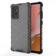 Etui i futerały do telefonów - Honeycomb etui pancerny pokrowiec z żelową ramką Samsung Galaxy A72 4G czarny - miniaturka - grafika 1