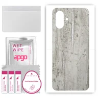 Folie ochronne do telefonów - Folia naklejka skórka strukturalna na TYŁ do Apple iPhone 16 - Beton Srebrne Paski - apgo SKINS - miniaturka - grafika 1