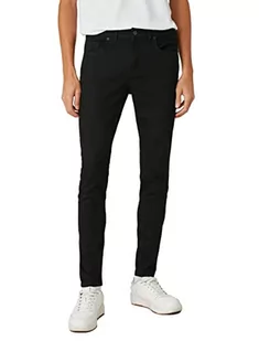 Koton Męskie spodnie jeansowe Michael Skinny Fit, czarny (999), 29 - Spodenki męskie - miniaturka - grafika 1