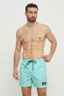 Stroje kąpielowe - Calvin Klein szorty kąpielowe kolor zielony - miniaturka - grafika 1