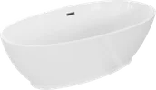 Wanny - Mexen Bilbao wanna wolnostojąca 180 x 90 cm, biała, przelew gun gray szczotkowany - 51311809000-66 - miniaturka - grafika 1