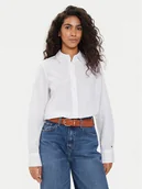 Koszule damskie - Tommy Hilfiger Koszula WW0WW43344 Biały Regular Fit - miniaturka - grafika 1