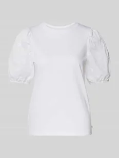 T-shirt o kroju regular fit z bufiastymi rękawami - Koszulki i topy damskie - miniaturka - grafika 1