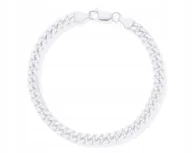 Bransolety męskie - Bransoletka Srebrna Męska 925 Gruba Szeroka dł. 21 cm Oryginalny Splot - miniaturka - grafika 1