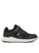 Buty dla chłopców - Tommy Hilfiger Sneakersy T3X9-34378-1697 M Czarny - miniaturka - grafika 1