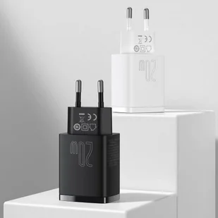Baseus Compact szybka ładowarka sieciowa USB / USB Typ C 20W 3A Power Delivery Quick Charge 3.0 czarny (CCXJ-B01) - Ładowarki do telefonów - miniaturka - grafika 7