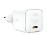 Ładowarki do telefonów - AUKEY Ładowarka GaN, USB-C, PD 30W, biała PA-B1L WH - miniaturka - grafika 1
