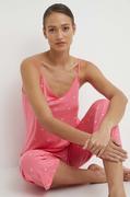 Piżamy damskie - Dkny piżama damska kolor różowy YI90010 - DKNY - miniaturka - grafika 1