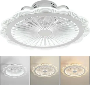 Wentylator sufitowy LED z oświetleniem 50cm Nowoczesny ultra cienki cichy okrągły wentylator z pilotem 36w - Wentylatory sufitowe - miniaturka - grafika 1