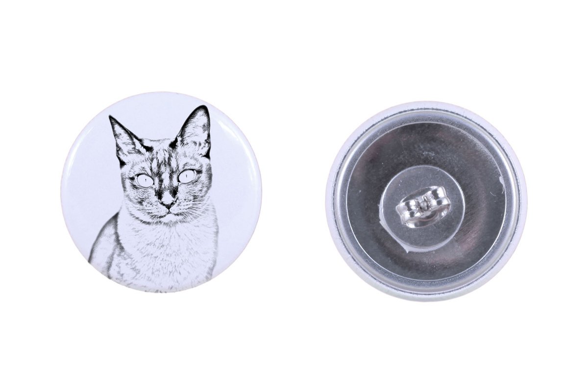Kot tonkijski - kolczyki z ukochanym kotem, własne foto, idealny gadżet dla miłośników kotów marki Art.-Dog