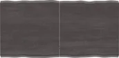 Pozostałe meble ogrodowe - vidaXL Blat stołu, ciemnoszary, 120x60x4 cm, dąb z naturalną krawędzią - miniaturka - grafika 1