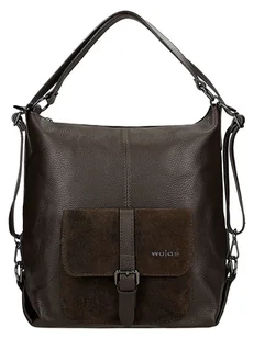 Wojas Skórzany plecak w kolorze brązowym - 35 x 35 x 11 cm - Torebki damskie - miniaturka - grafika 1