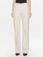 Spodnie damskie - Calvin Klein Jeansy Mid Rise Relax Bootcut Ecru K20K206308 Biały Slim Fit - miniaturka - grafika 1