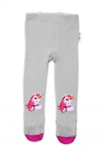 Rajstopy dziecięce Nellys Bawełna Unicorn - szare, rozmiar 80/86 - Rajstopy dziecięce - miniaturka - grafika 1