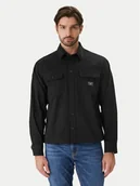 Koszule męskie - Guess Jeans Koszula M6RH60 WJ921 Czarny Boxy Fit - miniaturka - grafika 1