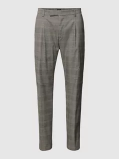 Spodnie męskie - Spodnie do garnituru ze wzorem w pepitkę model ‘Salto’ - grafika 1