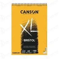 Podobrazia, bloki, papiery - Blok Rysunkowy A3 Xl 180G 50K Spirala Canson  Bristol - miniaturka - grafika 1