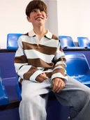 Bluzy dla chłopców - Reserved - Bawełniana bluza w paski - brązowy - miniaturka - grafika 1