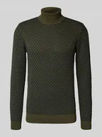 Swetry męskie - Sweter z dzianiny z golfem - miniaturka - grafika 1