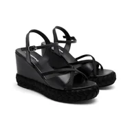 Espadryle damskie - GIOSEPPO GLOCESTER Sandały na koturnie espadryle damskie, czarne, 36 EU, Czarny (Black), 36 EU - miniaturka - grafika 1