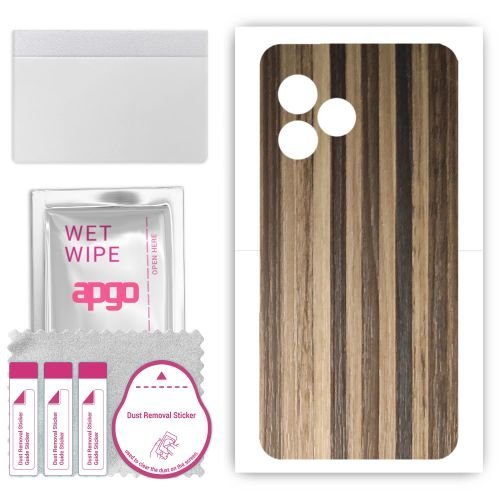 folia naklejka skórka strukturalna na TYŁ do Umidigi G5A - Drewno Paski Mix - apgo SKINS