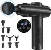 Masażery - ZEROLIA Masażer Pistolet do Masażu Mięśni 30 Poziomów 9 Głowic Ekran LCD - miniaturka - grafika 1