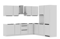 Meble kuchenne - Zestaw Mebli Kuchennych Capri Lewy 240X270 Cm Mdf Folia Biały Mat Cichy Domyk Blum - miniaturka - grafika 1