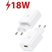 Ładowarki do telefonów - Ładowarka sieciowa USAMS SCXLTZ02 18W Biały - miniaturka - grafika 1