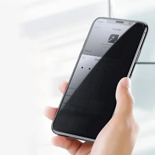 Baseus Full-screen szkło hartowane 3D Privacy na cały ekran z filtrem prywatyzującym i osłoną na głośnik Apple iPhone 11 Pro Max / iPhone XS Max czarny (SGAPIPH65-WC01) - Szkła hartowane na telefon - miniaturka - grafika 8