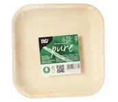 Naczynia i sztućce jednorazowe - PAPSTAR Talerze z liścia palmowego, 18 cm x 18 cm, 6szt. - miniaturka - grafika 1