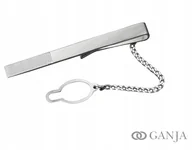 Spinki do mankietów i krawatów - Srebrna spinka do krawata 925+GRAWER SK14 ŚLUB - miniaturka - grafika 1