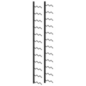 Stojaki na wino - Vida Ścienny stojak na 24 butelki wina czarny żelazny V-289557 - miniaturka - grafika 1