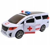Samochody i pojazdy dla dzieci - KARETKA AMBULANS SAMOCHÓD NA BATERIE AUTO Z NAPĘDEM ŚWIATŁO DŹWIĘK JEŹDZI - miniaturka - grafika 1