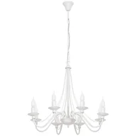Lampy sufitowe - Aldex Żyrandol klasyczny 8pł RÓŻA Biały 397 P/2 - miniaturka - grafika 1