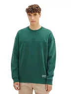 Bluzy męskie - TOM TAILOR Denim Bluza męska, 10778 – zielony Hunter Green, L - miniaturka - grafika 1