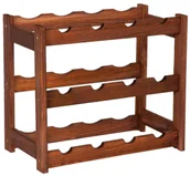 Regały - Brązowy drewniany regał na 12 butelek wina - H6-G12 - miniaturka - grafika 1