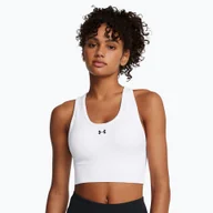 Bielizna sportowa damska - Biustonosz treningowy Under Armour Vanish Seamless Mid Branded white/black WYSYŁKA W 24H 30 DNI NA ZWROT - miniaturka - grafika 1