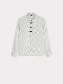 Koszule damskie - Elegancka koszula w groszki - miniaturka - grafika 1