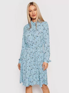 Sukienki - Selected Sukienka koszulowa Fiola 16083878 Niebieski Regular Fit - grafika 1