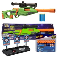 Zabawki militarne - Buzz Bee Air Warriors Carnivore 561005 + tarcza elektroniczna + 24 strzałek Nerf Elite 2.0 - miniaturka - grafika 1