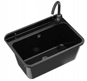 Zlewy i komory gospodarcze - Zlew Gospodarczy Czarny Bateria Garaż Pralnia - miniaturka - grafika 1